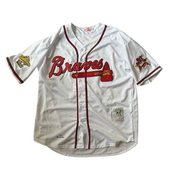 Atlanta Braves Greg Maddux #31 Sewn Mitchell & Ness MLB WS 1995 Jersey Size: XXL - Picture 1 of 9